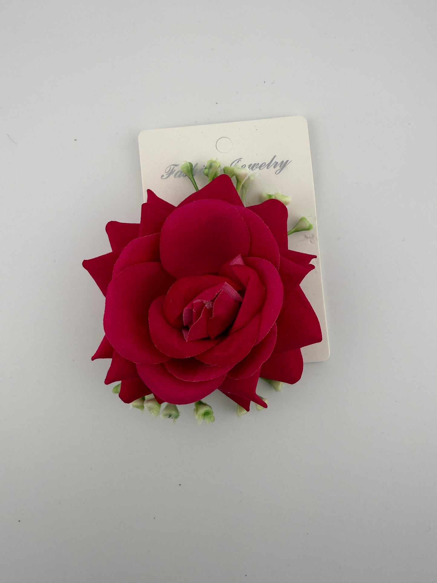 Rose flower hair clip