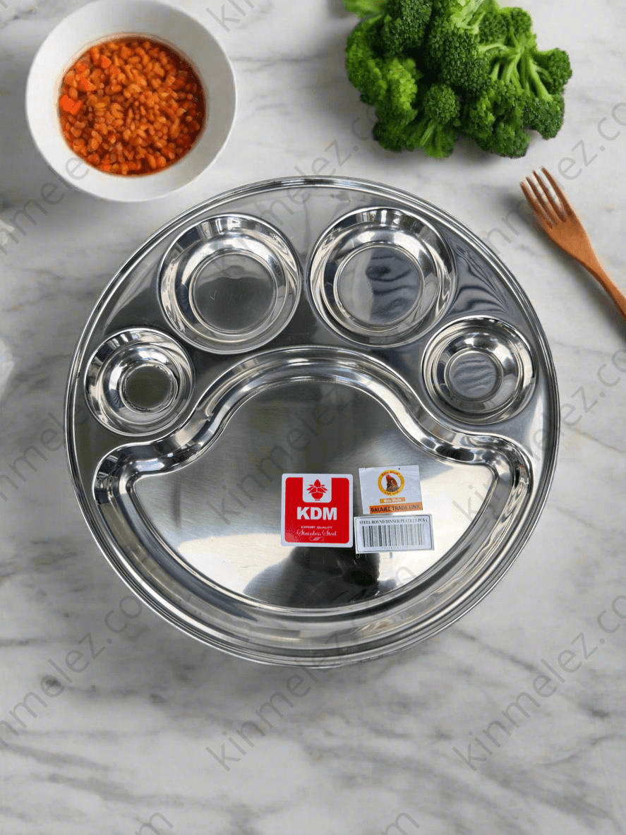 Stainless Steel Khandey Thaal Round - Kinmel EZ