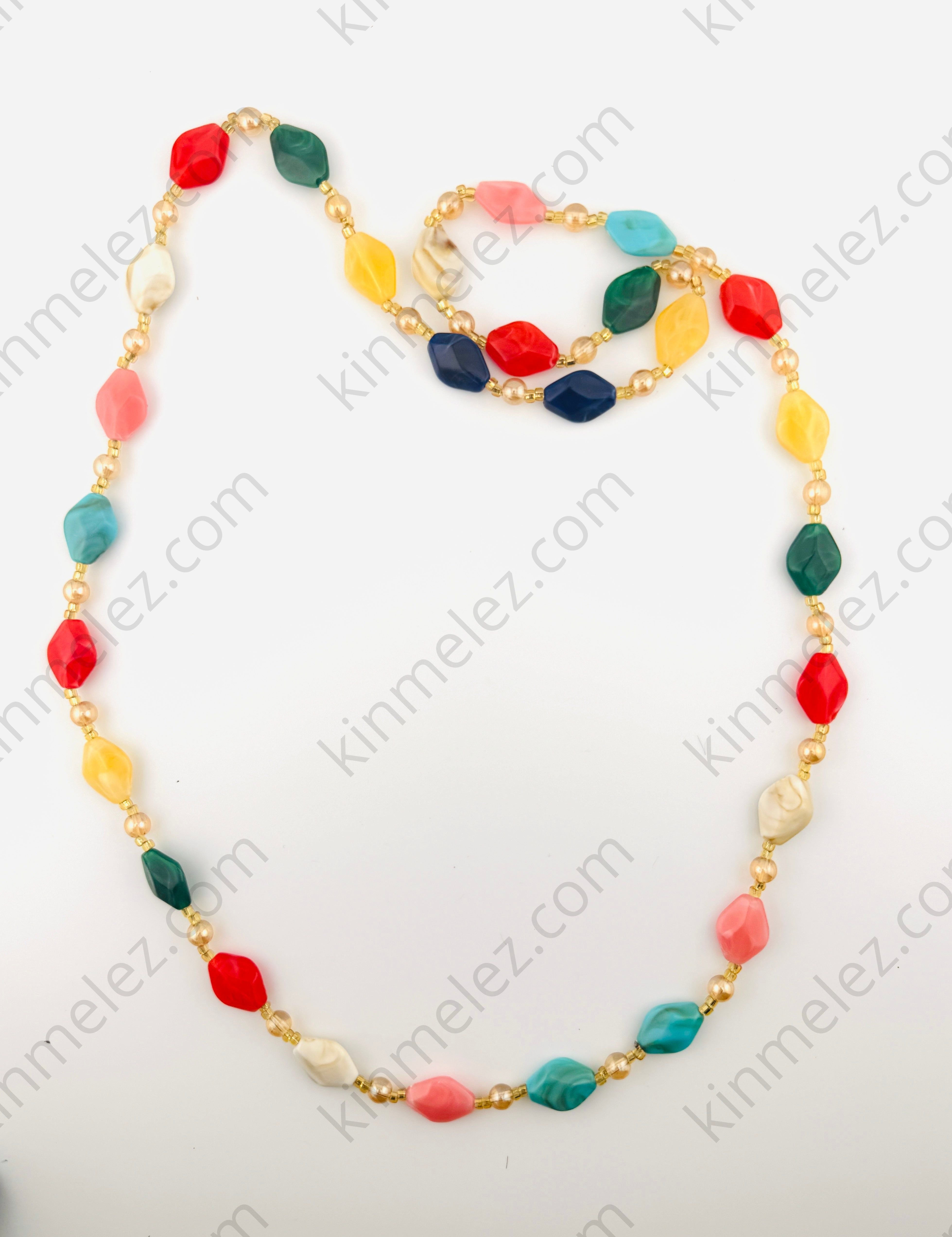 Colorful beaded necklace - Kinmel EZ